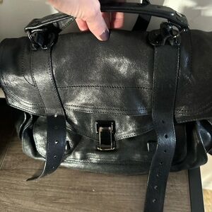 Proenza Schouler Black Leather Shoulder Bag
